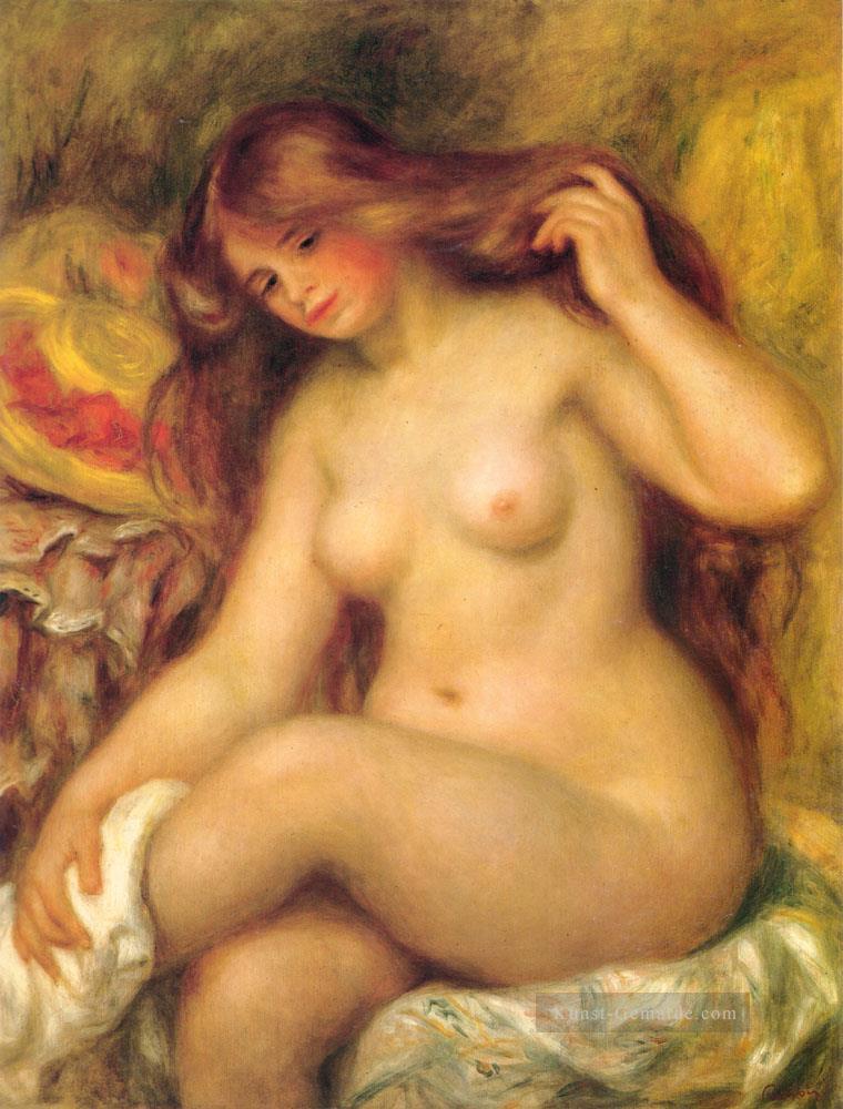 Badende mit blonden Haaren weibliche Nacktheit Pierre Auguste Renoir Ölgemälde